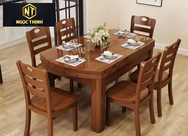 Bàn ăn gia đình 6 người